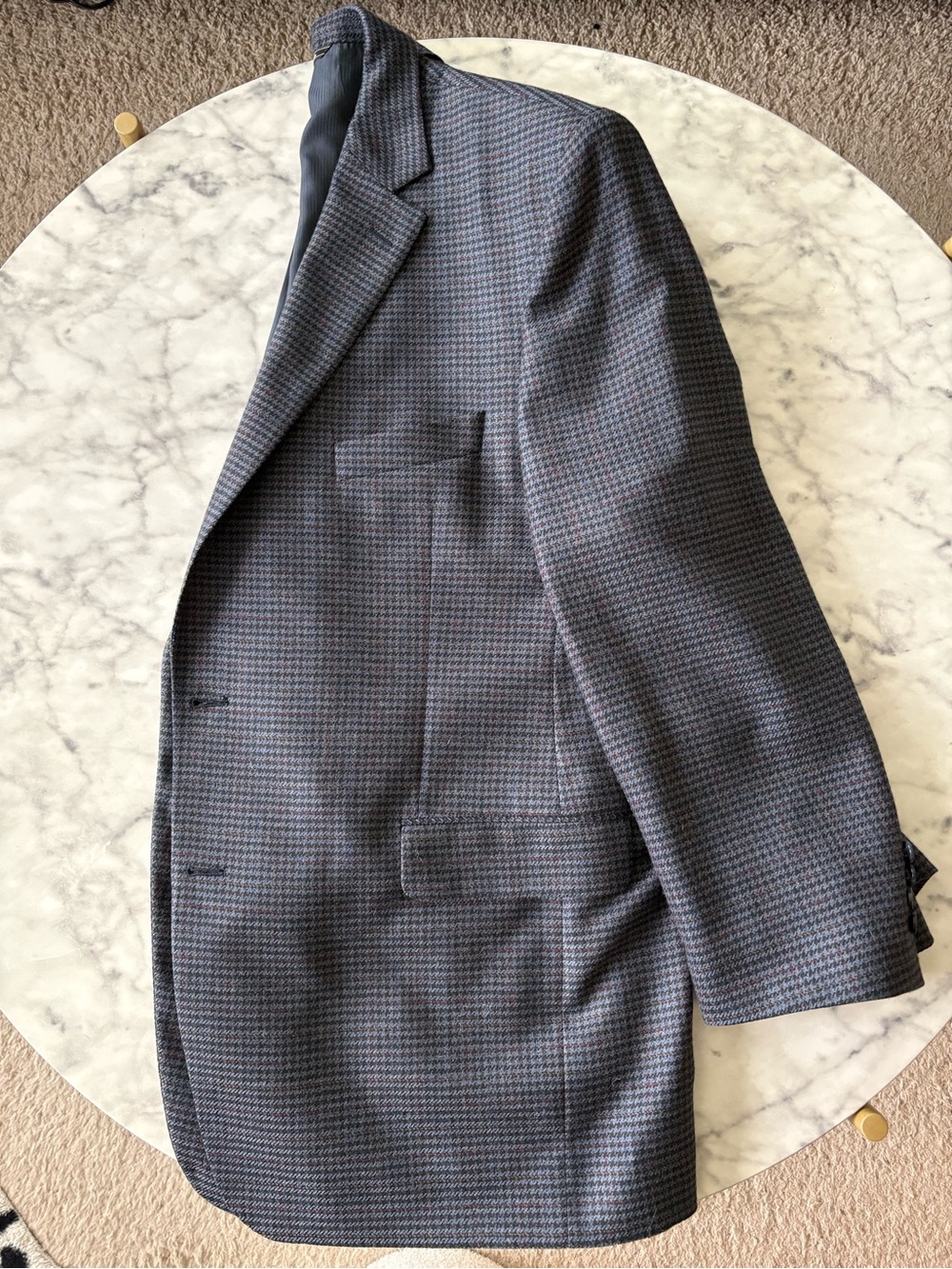 Jack Victor MTM Classic Men's Blue & Gray Houndstooth Sport Coat